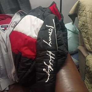 Tommy Hilfiger Black and Red Jacket